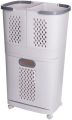 Laundry Baskets with Wheels Trolley Laundry Collector 2 Layers with 3 Storage Baskets for Bedroom Bathroom. 