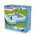 10 Ft Bestway Sunsational Family Swimming Pool For Kids & Family 120 Inch Inflatable Mosaic Floor Large Kids & Family Swimming Pool Summer Season Pools Party With Inflatable Vinyl Deep Swimming Pool with 18 Inch depth 9 foot width & 10 ft length 54321. 