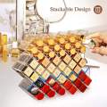 Lipstick Organizer, 16 Grid Transparent Acrylic Lipstick Storage Rack Stackable Lipstick Holder Lipstick Display Rack Lip Gloss Display Holder Cosmetic Makeup Organizer Lipstick Storage Box. 