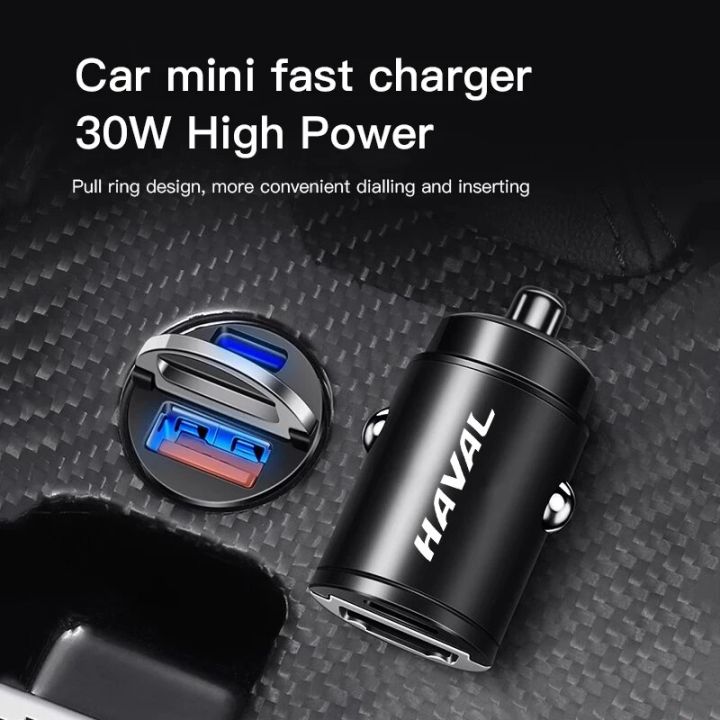 Car Charger USB Type C Car Phone Mini Fast Charging For Haval H6 Jolion H9 F7X F7 Dargo H1 H2S M6 H3 H4 H5 H7 H8 F5 H2 H6-Coupe