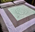 Embroidered Patch Work King Size BedSheet - High Quality - Cotton Double Bedsheet Embroided.... 