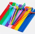 Disposable Folding Straw Flexible Plastic Straws Multi Colored Rainbow Drinking Straws (100 PCS). 