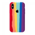 Rainbow Case For Apple iPhone X / Xs Silicone Logo Case. 