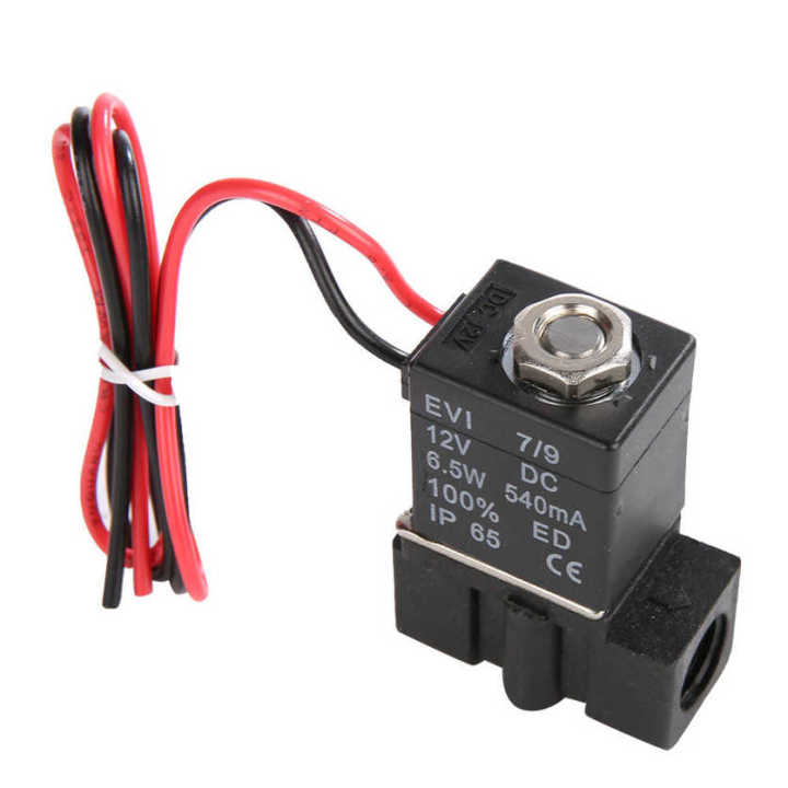 Solenoid valve 1/8 \"NPT 2-way plastic solenoid NC normally closed DC12V