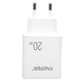 FASTER FC-11QC Fast Wall Charger 20W Qualcomm QC 3.0A with Type-C Cable. 