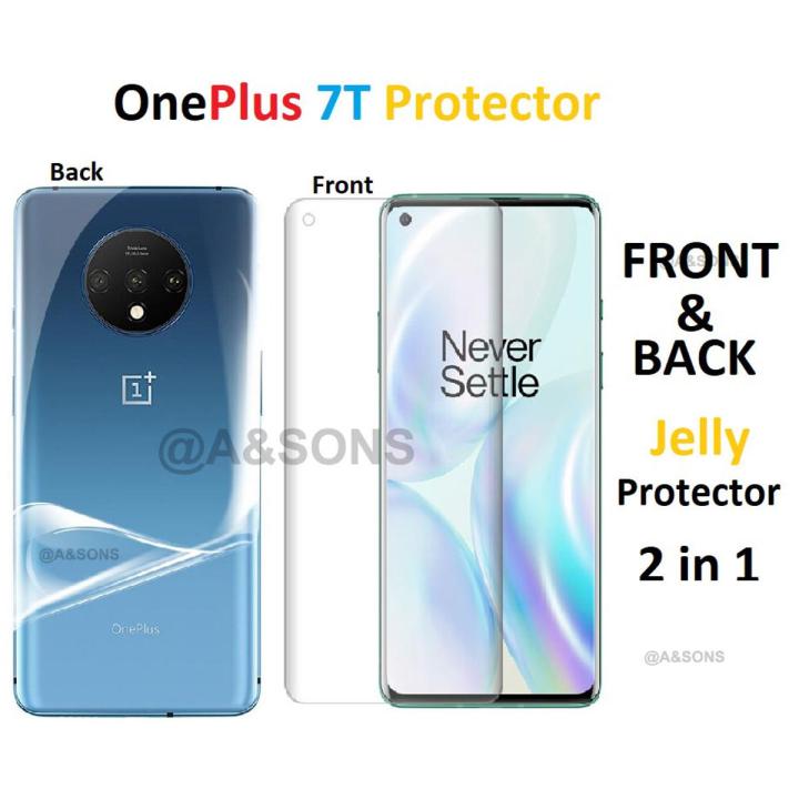 For OnePlus 7T Front and Back Jelly Protector Hydrogel Film For OnePlus 7T Jelly Protector