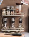 Premium 2-Tier Gold Vanity Tray - Cosmetic Storage Rack for Bathroom Countertop & Dresser Vanity | Makeup Brush Holder & Organizer for Kitchen. 