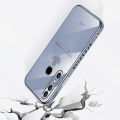 For Infinix Hot 8 Back Cover Luxury 6D Plating Maple Leaf Side Pattern Soft Silicone Square Mobile Phone Case. 