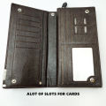 Balebaily PU Leather Men Wallets Purse Long Male Clutch Bifold Zipper Wallet Money Bag. 