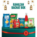Ramazan Bachat Box 1 (Nestle Everyday Tea Whitener 850g + Danedar 350g + Falak Pakora Mix 150g + Qarshi Jam-i-Shirin 800ml + Rafhan Banana Custard 275g + National Chilli Garlic Sauce 800ml + Falak Fries Masala 75g). 