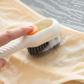 Cleaning Brush With Soap Dispenser | Long Handle | Soft Bristle | Shoes & Clothes Cleaner | Household Laundry Cleaning Tool. 