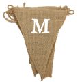 Rustic Wedding Mr  & Just Married Hessian Burlap Bunting Banner  Props - MR&MRS. 