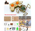 DIY STEM wooden drone quadcopter teaching Educational Science model. 