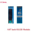 0.87 inch OLED LCD Dispaly Module 128x32 0.87" LED Screen White IIC I2C Interface SSD1316 Driver for Arduino AVR STM32. 