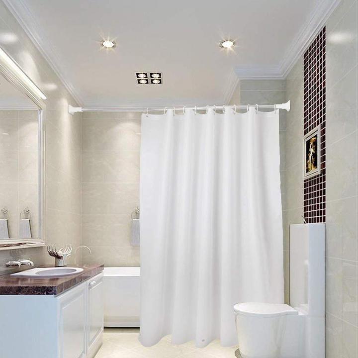 White Water Repellent Shower Curtain, Odorless Fabric, Eco Friendly, Bath Curtains Liner for Bathroom, Easy Hanging on Rod