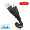 30cm Short Charger Data Cable Micro USB Type C Cable For Huawei honor 10 9 Samsung A50 S10 Fast Charging Power Bank phone Cables. 