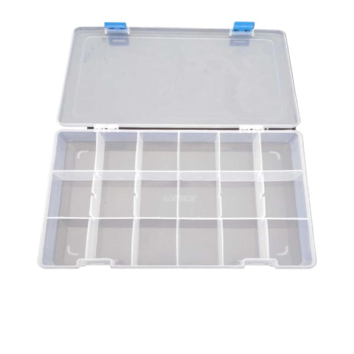 18 Portions Transparent Plastic Storage Box For Jewelry or Electronic Components