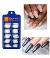 Dollar Shop 100pcs / Square / Almond / Oval / Coffin / Shape Natural & White Color Artificial Nails for girls kit Acrylic Nail Extensions Manicure Tools for Womens Extra Long Press on Nails. 
