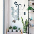 Acrylic Hexagon Mirror Wall Sticker Sets, DIY Geometric Removable Acrylic Mirror Wall Decal, 3D Wall Stickers, Personalized Art Hexagonal Mirror for Home Living Room Bedroom Décor. 