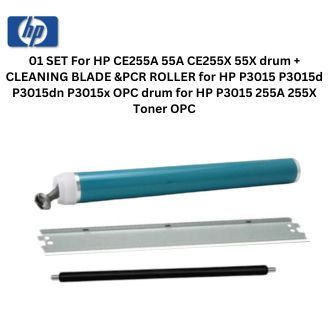 HP 55A REBUILT KIT 55A CE255A) DRUM/CLEANING BLADE/DOCTOR BLADE/MAGNETIC ROLLER/PCR ROLLER