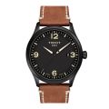 Tissot Gent XL Quartz - Black Dial with Brown Leather Strap Watch - T116.410.36.057.00. 
