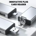 PULUZ- 7 in 1 OTG SD Card Reader USB Type-C Adapter TF SD SIM PIN Storage Box PF-50 Silver Gray/PF-50 Silver/PF-50 Black. 