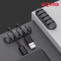 ENRG 4 Ports / 4 Holes Cable Organizer Wire Winder For Fast Charging Cable Micro Type C Cable Earphone Headphone Headsets Holder Gaming Mouse Charging Cable Cord. 