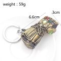 Avengers Thanos Infinity Gauntlet Keychain Disney Superhero Iron Man Infinity Gloves Keyrings Car Pendant Key Holder Accessories. 