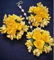 flower earrings, flower earrings for girls, yellow flower earrings, pink flower earrings, artificial flower earrings, white flower earrings, long flower earrings. 