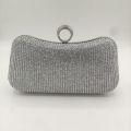 Women’s Elegant Crystal Evening Clutch | Shiny Rhinestone Handbag for Weddings & Parties | Golden & Silver Glam Purse with Chain Strap & Snap Closure. 