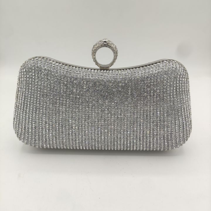Women%E2%80%99s%20Elegant%20Crystal%20Evening%20Clutch%20%7C%20Shiny%20Rhinestone%20Handbag%20for%20Weddings%20&%20Parties%20%7C%20Golden%20&%20Silver%20Glam%20Purse%20with%20Chain%20Strap%20&%20Snap%20Closure%20-%20Image%202