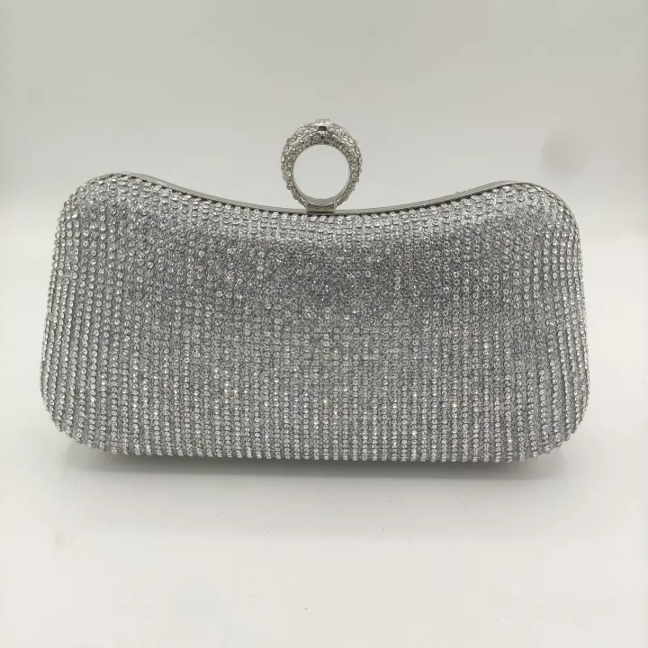 Women%E2%80%99s%20Elegant%20Crystal%20Evening%20Clutch%20%7C%20Shiny%20Rhinestone%20Handbag%20for%20Weddings%20&%20Parties%20%7C%20Golden%20&%20Silver%20Glam%20Purse%20with%20Chain%20Strap%20&%20Snap%20Closure%20-%20Image%202