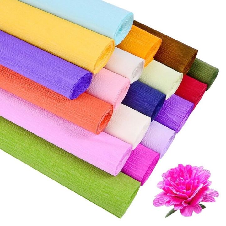 Funny DIY Crepe Paper Handmade flowers Production material paper Packing Material Thickened wrinkled paper Wrapping Paper