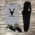 TRACKSUIT - Yellow & Black Summer Printed Tracksuit For Men & Boys - Soft & Comfortable Fabric Trouser & tshirts for men. 