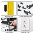 Nylon Spacers, Plastic Spacers Washers Assortment Set Kit 345 Pcs Electrical Outlet Screw Spacers, M3 Black Round Spacer Kit. 