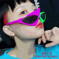 European and American Hip-hop Style Bar Green Red Triangle Glasses Fancy Party Punk Funny Decorative Festival Sunglasses. 