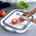 Multifunction Chopping Boards, Collapsible Dish Tub Portable Washing Basin Bowl Draining Basket Space Saving Hamper Foldable Storage Container for Kitchen and Camping. 