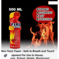 Portable Fire Kill Stop Extinguisher Foam Spray - Aluminum Body with Hanging Back Cover Stand - Safety Retardant Fluid for Home, Car, Bike, Motorcycle, Van, Cycle, Chingchi, Rikshaw, LTV HTV Vehicles. 