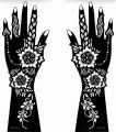 Mehandi stickers New Large full hand mehndi designs, arabic style ( NW 0021 ). 