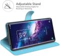 for TCL 20 Pro 5G case,with Card Holder PU Leather + [TPU Shell][Kickstand][Card Slots] Magnetic Folio Cover for TCL 20 Pro 5G Phone Case. 