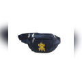 Leather Travel Waist Belt Bag - Black. 