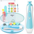 Baby Nail Trimmer Electric, FANSIDI Baby Nail Clippers Safe Baby Nail File Kit with Extra 12 Replacement Pads, Trim Polish Grooming Kit for Newborn Infant Toddler or Adults Toes Fingernails Care,. 