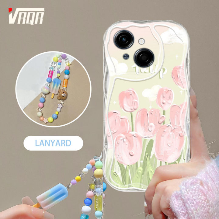 VRQR Elegant Tulip Casing for Tecno Spark Go 1 GO 2025 Phone Phone Case Wave Soft Silicone Candy Bracelet Cover