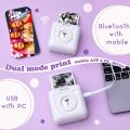 PeriPage A6 Mini Thermal Printer Inkless Bluetooth Pocket Printer for Print Picture List Memo Tags Barcode Receipt Labels. 