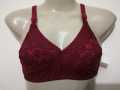 Maroon Color Premium Quality Cotton Bra With Imported Material Non Padded for Girls Wire Bras Single Color Brazier Underwear Blouse Undergarments for Women for Girls. 