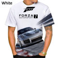 2024 hot sale Forza Horizon 4 3D stereo T-shirt sports car men's women's street style short sleeve T-shirt fashion clothing. 