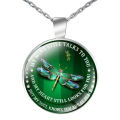 Unisex Necklace My Mind Still Talks To You Time Glass Pendant Jewelry Chain Gift. 