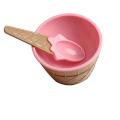 Ice Cream Dessert Bowls with Waffle Cone Shape Spoon in Assorted Colors- 2 Sets. 