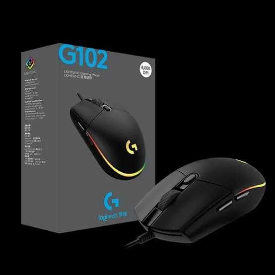 RGB Gaming Mouse  Logitech g102 (COPY) LIGHTSYNC Wired 4 adjustable DPI level ergonomic design lag-free experience Compatible with Windows, VISTA, and MAC operating systems
