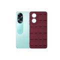 Oppo A58 4G Puffer Soft Silicone Back Case (Maroon). 